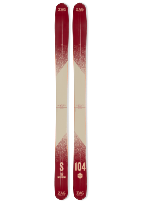 ZAG SLAP 104 2022 freeride skis red and beige